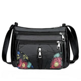 Floral PU Leather Women Handbags Cross Body Bag