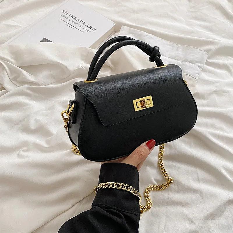 Women's Chain Handbag Female Niche Solid Shoulder Messenger Bag
