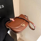 Vintage Wine Red Leather Crossbody Bag for Women