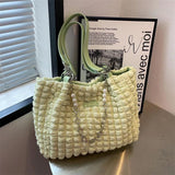 Large Capacity Shoulder Bag Female Puff Top Handle Bag for Women