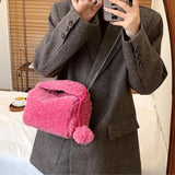 Winter Plush Crossbody Shoulder Bag Handbag for Women