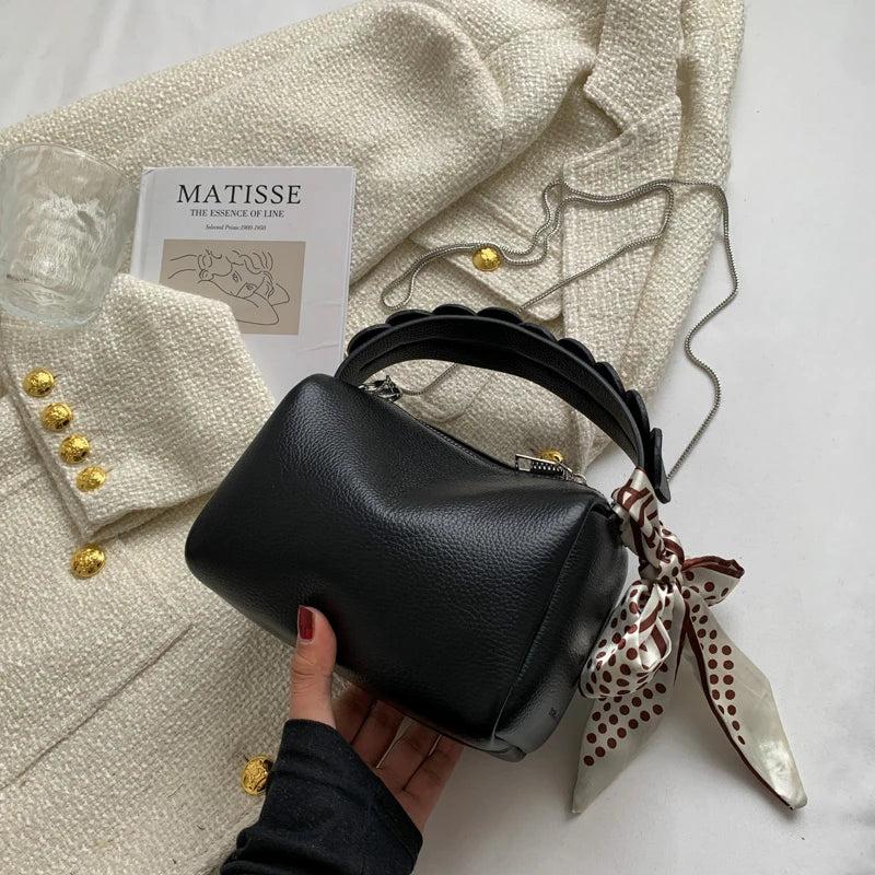 Soft Leather Crossbody Bag Vintage Shoulder Bag Zipper Purse for Women