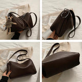 Women's Vintage Leather Shoulder Bag Crossbody Zipper Handbag