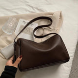 Women's Vintage Leather Shoulder Bag Crossbody Zipper Handbag