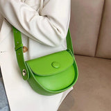 Women Pink Messenger Bags Shoulder Bags Green Orange PU Leather Crossbody Bags