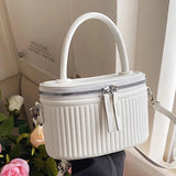 Green Bucket Bag PU Leather Crossbody Shoulder Evening Clutch