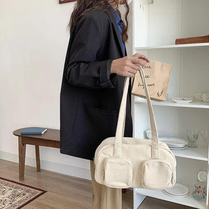 Corduroy Travel Duffel Bag Handbag Casual Tote Large Capacity