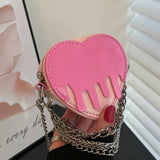 Heart Shape Evening Clutch Mini Shoulder Bags Chain Crossbody Bags