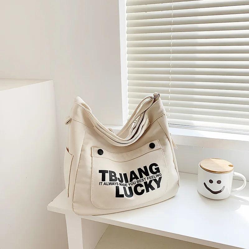 Casual Tote Bags for Women Large Capacity Canvas Shoulder Handbag
