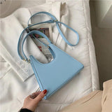 Small Solid PU Leather Underarm Shoulder Bags Crossbody Bag Female Handbags