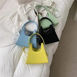 Small Solid PU Leather Underarm Shoulder Bags Crossbody Bag Female Handbags
