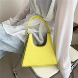 Small Solid PU Leather Underarm Shoulder Bags Crossbody Bag Female Handbags