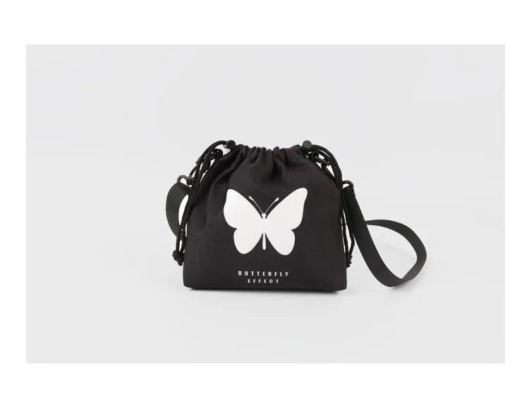 Retro Street Luminous Printing Butterfly Shoulder Messenger Bag