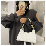 Women's PU Leather Crossbody Shoulder Bag Solid High Square Handbag