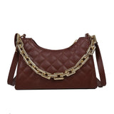 Women's PU Leather Crossbody Shoulder Bag Solid High Square Handbag