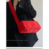 Women Shoulder Bag Nylon Crossbody Messenger Handbags Set Wallet Red