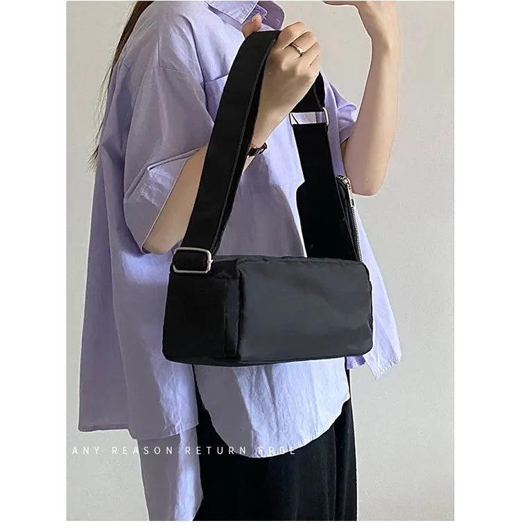 Women Shoulder Bag Nylon Crossbody Messenger Handbags Set Wallet Red