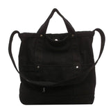 Solid Women Canvas Shoulder Bag Large Capacity Handbags Casual Tote Bag