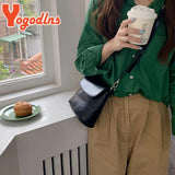 Red Shoulder Bag Retro Bucket Messenger Crossbody Tote Handbag