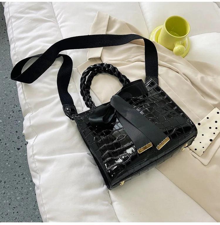Bowknot Totes Women Shoulder Bag PU Leather