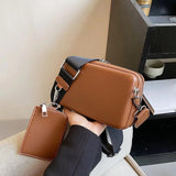 Box Bags Women High PU Leather Shoulder Crossbody Bag Handbags