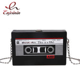 Tape Shape Box Clutch Bag Women Purses Handbags Shoulder Chain Bag