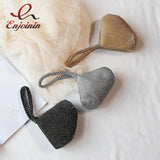 Diamond Drop Shape Satin Party Women Handbag Clutch Bag Female Bag Purse