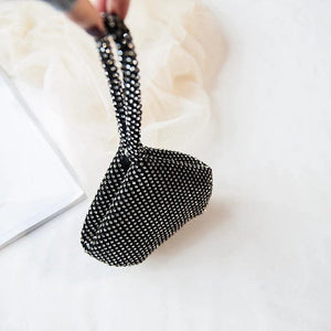 Diamond Drop Shape Satin Party Women Handbag Clutch Bag Female Bag Purse