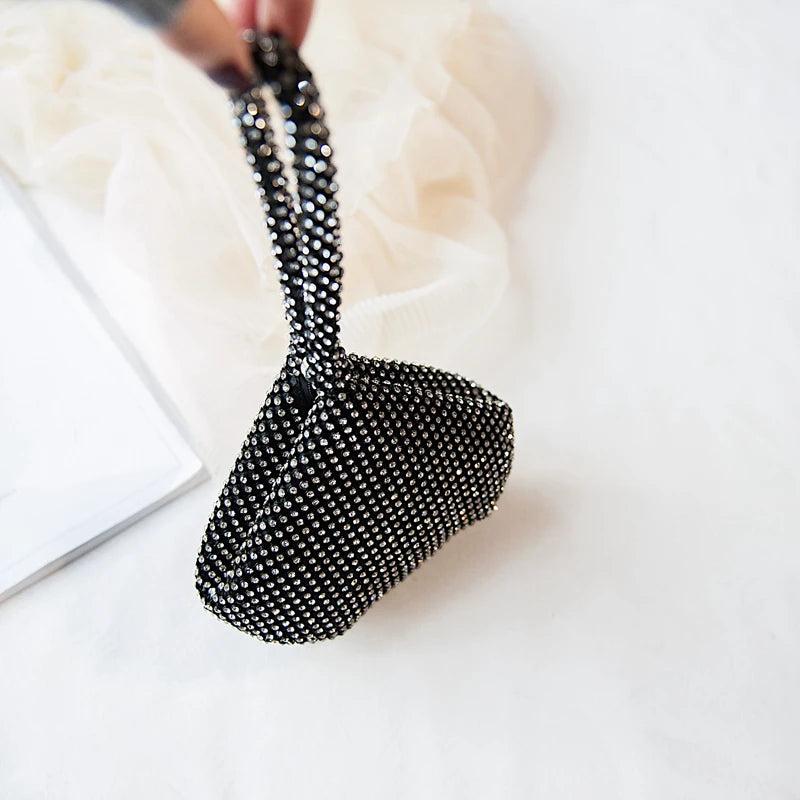 Diamond Drop Shape Satin Party Women Handbag Clutch Bag Female Bag Purse
