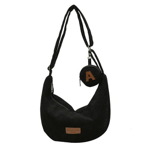 Corduroy Large Crossbody Bags for Women Casual Style Shopper Shopping Bag