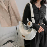 Corduroy Large Crossbody Bags for Women Casual Style Shopper Shopping Bag