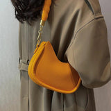 Vintage Small Leather Crossbody Bag for Women, Lady Hobo Saddle Bag