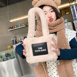Classic Mini Tote Bag Faux Fur Shoulder Bag