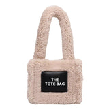 Classic Mini Tote Bag Faux Fur Shoulder Bag