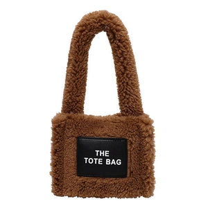 Classic Mini Tote Bag Faux Fur Shoulder Bag