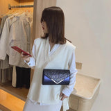 Sequins Patchwork Crossbody Bag for Women