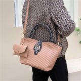 Rhombus Embossing Handbags Women Shoulder Bag High Leather Crossbody Bags