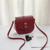 Women's Saddle Bag Solid Messenger Shoulder Handbag