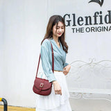 Women's Saddle Bag Solid Messenger Shoulder Handbag