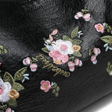 Floral Shoulder Bag Soft Leather Purses Women