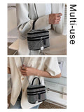 Rhinestone Box Sling Bag Women's Chain Shoulder Handbag