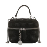 Rhinestone Box Sling Bag Women's Chain Shoulder Handbag