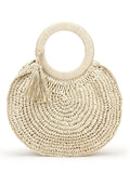 Straw Rattan Women's Bag Large Capacity Travel Casual Handbag