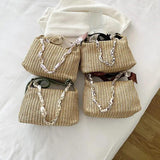 Straw Summer Shoulder Bags for Women Crossbody Small Flap Female Han