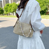 Straw Summer Shoulder Bags for Women Crossbody Small Flap Female Han