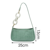 Crocodile Pattern Underarm Tote Bag Leather Shoulder Handbag