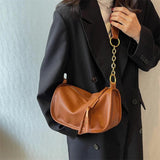 Vintage Leather Crossbody Bag Wide Belt Handbag