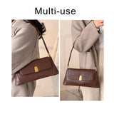 Crocodile Pattern Women Handbag PU Leather Underarm Shoulder Bags
