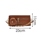Ladies Crossbody Bag PU Leather Handbag Portable Shoulder Messenger Bag