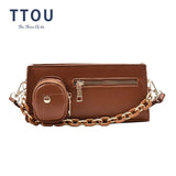 Ladies Crossbody Bag PU Leather Handbag Portable Shoulder Messenger Bag